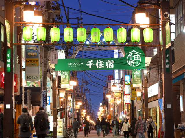 千住宿商店街（宿場町通り商店街周辺）